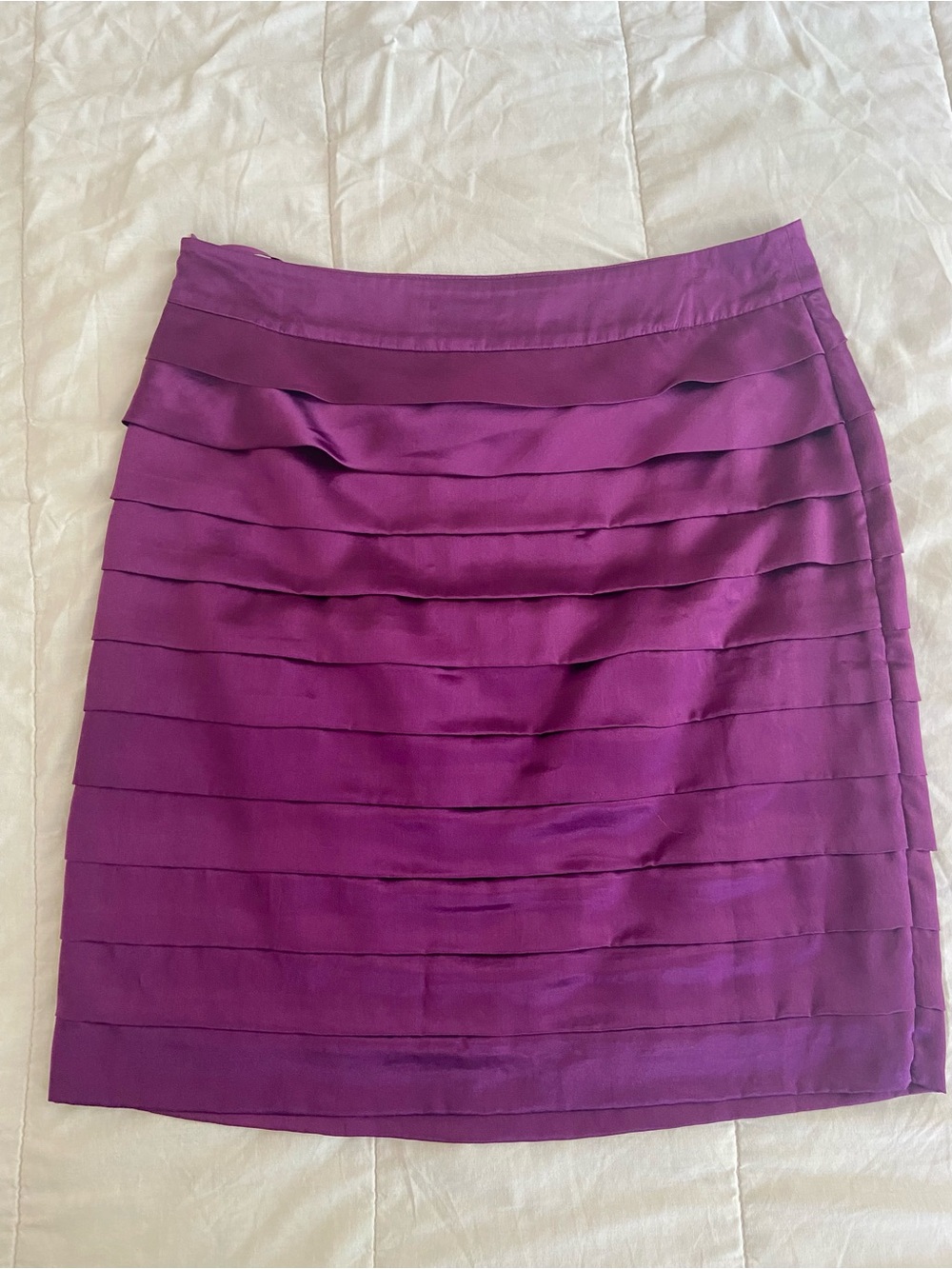 Tiered Pencil Skirt in Vibrant Fuchsia
